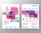 Abstract pink cross graphic element Vector brochure cover flyer poster design layout template in A4 size