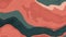 Abstract Pink And Green Liquid Wavy Pattern - Mid-century Illustration