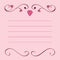 Abstract pink love border