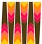 abstract pink and orange digital print and textile print kali lehenga choli