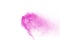 Abstract pink particles splatter on white background