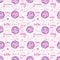 Abstract Pink space art for girls. Fashion Vector seamless pattern. Lettering inscription Awesome Omg Space WOW.