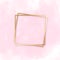 Abstract pink water color brush with rectangle geometric frame gold color, beauty and fashion background concept