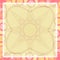 Abstract Pink and Yellow Arabic Tile (Square Frame Edge for Social Media) - Background