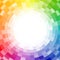 Abstract pixelated color wheel background