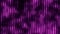 Abstract pixelated dotted blinking violet lights on dark background, looped