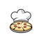 Abstract pizza food chef kitchener icon logo