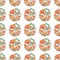 Abstract Pizza seamless pattern. Background illustration.