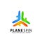 Abstract Plane Spinning Logos Design Vector Illustration Template