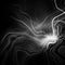 Abstract plasma discharge as a background. Psychedelic black and white image.