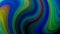 Abstract plasmatic multicolored waves in blurry motion, turning and mixture. 3D endering circular merger of lines.