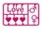 Abstract plastic kit, love set