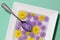 Abstract Plate dish with autumn flowers