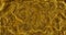Abstract point surface of golden pieces slightly moving. Waves of golden sand surface. Smooth looped animation of cyber