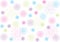 Abstract polka dots flowers background