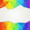 Abstract polygonal rainbow background