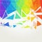 Abstract polygonal rainbow background2
