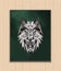 Abstract polygonal wolf head design