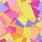 Abstract polygonal yellow and pink seamless vector geometric pattern