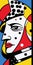 Abstract Pop Culture Caricature Of Columbus In Lichtenstein Style