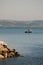 Abstract Portland harbour landscape scene Weymouth Dorset England