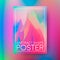 Abstract poster design. Cover composition of geometric colorful shapes.