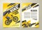Abstract poster of motocross competitions