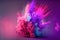 Abstract powder explosion background