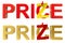 Abstract price and prize concept