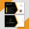 Abstract professional black and yellow business card design