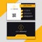 Abstract professional yellow and Black business card design
