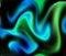 Abstract psychedelic green blue black swirls