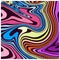 Abstract psychedelic liquid background in vivid colors. 1960s Style Color Waves Backgrounds.