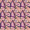 Abstract psychedelic seamless pattern. Irregular Mosaic, colorful triangles, geometric shape shard. Multicolor vector background