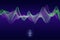 Abstract pulse sound wave Vector. Voice assistant concept. Microphone voice recognition technology, wave flow, equalizer