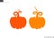 Abstract pumpkins. Silhouette. Isolated vegetables on white background