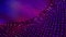 Abstract purple background with cubic particles.