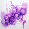 abstract purple blobs watercolor , generated by AI