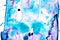 Abstract purple blue background. Multi-color brush strokes and paint spots on white paper