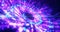 Abstract purple and blue bright luminous particles flying in a spiral in a whirlwind magical energy, abstract background