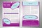 Abstract purple brochure template