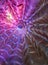 Abstract purple brown rays web glow