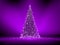 Abstract purple christmas tree on purple. EPS 8