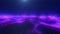 Abstract purple energy surface with magic waves of particles