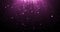 Abstract purple glitter particles background with shining stars falling down and light flare or glare overlay effect above for lux