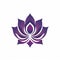 Abstract Purple Lotus Flower Logo: Fluid Organic Forms With Egyptian Iconography