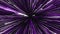 Abstract purple star explosion in outer space, seamless loop. Motion. 3D curved rays flying into all the sides on a