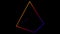 abstract pyramid logo of lines and contours with gradient color. animated