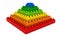 Abstract pyramid from plastic building blocks