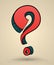 Abstract question mark sketch vector Illustration.